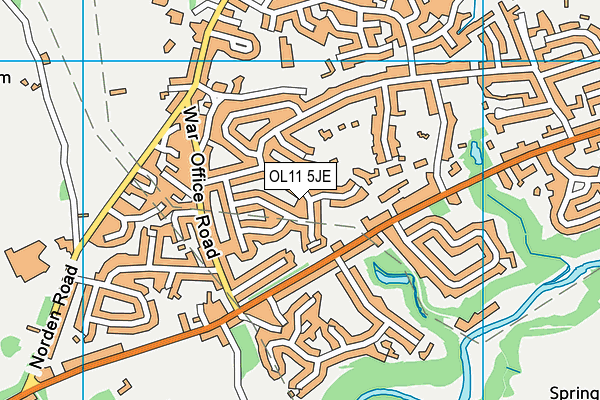 OL11 5JE map - OS VectorMap District (Ordnance Survey) OL11 5JE map - OS VectorMap District (Ordnance Survey)