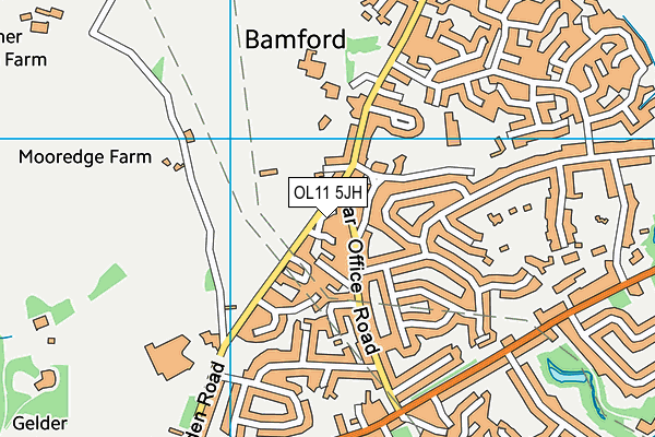 OL11 5JH map - OS VectorMap District (Ordnance Survey) OL11 5JH map - OS VectorMap District (Ordnance Survey)