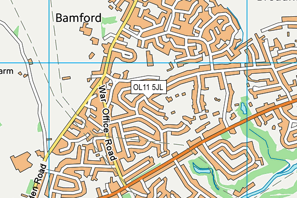 OL11 5JL map - OS VectorMap District (Ordnance Survey) OL11 5JL map - OS VectorMap District (Ordnance Survey)
