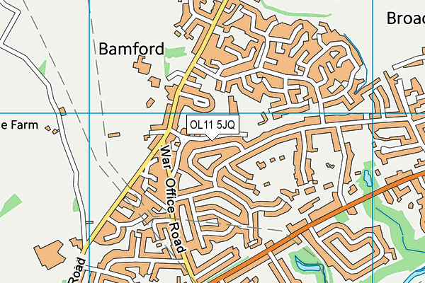 OL11 5JQ map - OS VectorMap District (Ordnance Survey) OL11 5JQ map - OS VectorMap District (Ordnance Survey)
