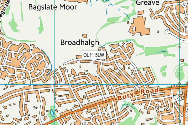 OL11 5LW map - OS VectorMap District (Ordnance Survey) OL11 5LW map - OS VectorMap District (Ordnance Survey)
