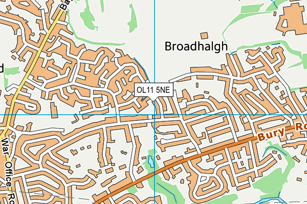 OL11 5NE map - OS VectorMap District (Ordnance Survey) OL11 5NE map - OS VectorMap District (Ordnance Survey)