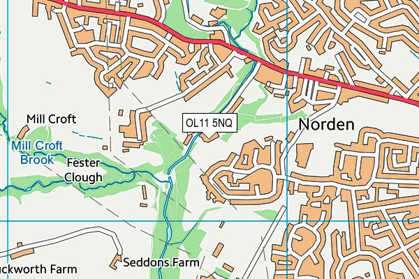 OL11 5NQ map - OS VectorMap District (Ordnance Survey) OL11 5NQ map - OS VectorMap District (Ordnance Survey)