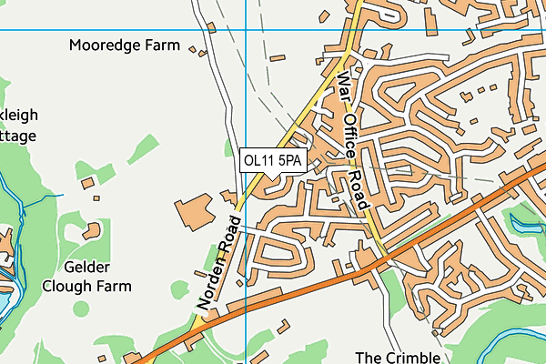 OL11 5PA map - OS VectorMap District (Ordnance Survey) OL11 5PA map - OS VectorMap District (Ordnance Survey)