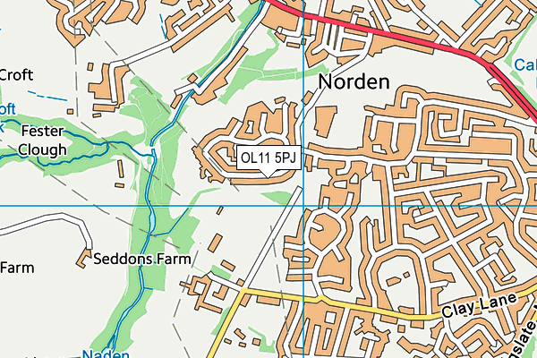 OL11 5PJ map - OS VectorMap District (Ordnance Survey) OL11 5PJ map - OS VectorMap District (Ordnance Survey)