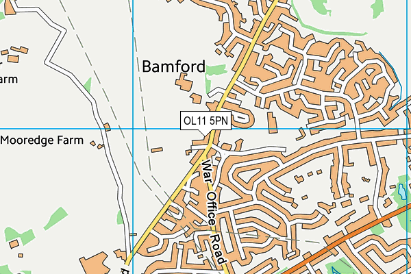 OL11 5PN map - OS VectorMap District (Ordnance Survey) OL11 5PN map - OS VectorMap District (Ordnance Survey)