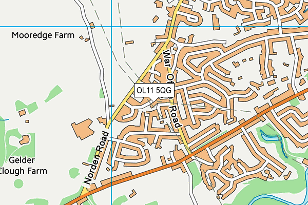 OL11 5QG map - OS VectorMap District (Ordnance Survey) OL11 5QG map - OS VectorMap District (Ordnance Survey)