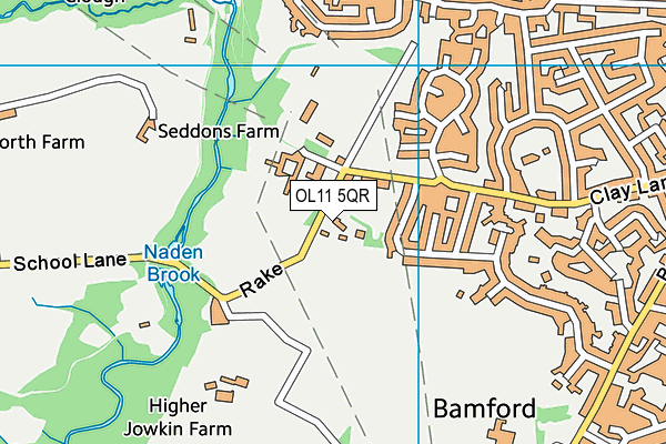 OL11 5QR map - OS VectorMap District (Ordnance Survey) OL11 5QR map - OS VectorMap District (Ordnance Survey)