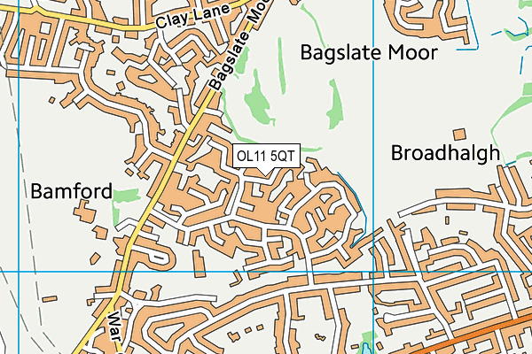 OL11 5QT map - OS VectorMap District (Ordnance Survey) OL11 5QT map - OS VectorMap District (Ordnance Survey)