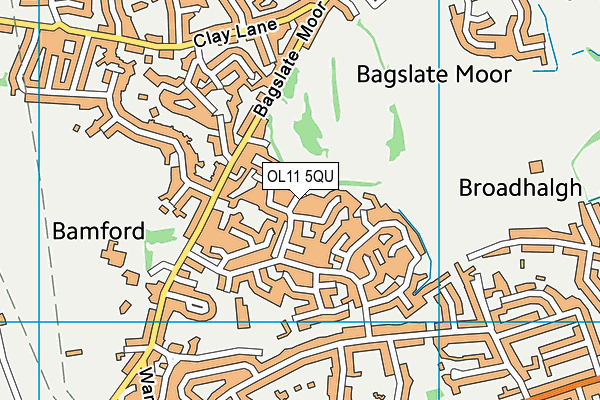 OL11 5QU map - OS VectorMap District (Ordnance Survey) OL11 5QU map - OS VectorMap District (Ordnance Survey)