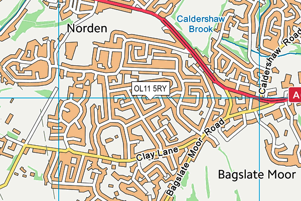 OL11 5RY map - OS VectorMap District (Ordnance Survey)