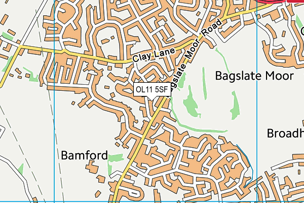 OL11 5SF map - OS VectorMap District (Ordnance Survey) OL11 5SF map - OS VectorMap District (Ordnance Survey)