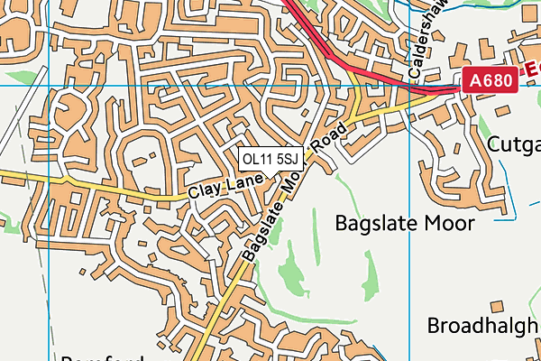 OL11 5SJ map - OS VectorMap District (Ordnance Survey) OL11 5SJ map - OS VectorMap District (Ordnance Survey)