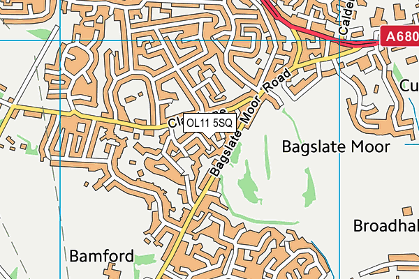 OL11 5SQ map - OS VectorMap District (Ordnance Survey) OL11 5SQ map - OS VectorMap District (Ordnance Survey)