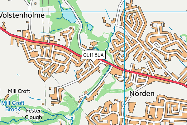 OL11 5UA map - OS VectorMap District (Ordnance Survey)