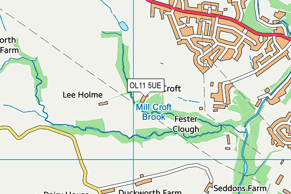 OL11 5UE map - OS VectorMap District (Ordnance Survey) OL11 5UE map - OS VectorMap District (Ordnance Survey)