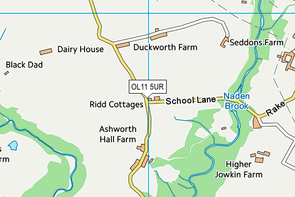 OL11 5UR map - OS VectorMap District (Ordnance Survey) OL11 5UR map - OS VectorMap District (Ordnance Survey)