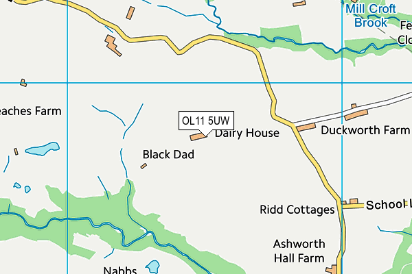 OL11 5UW map - OS VectorMap District (Ordnance Survey) OL11 5UW map - OS VectorMap District (Ordnance Survey)