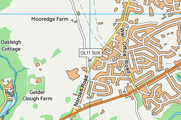 OL11 5UX map - OS VectorMap District (Ordnance Survey) OL11 5UX map - OS VectorMap District (Ordnance Survey)