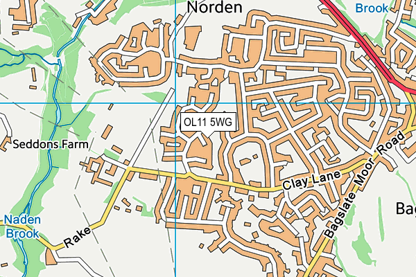 OL11 5WG map - OS VectorMap District (Ordnance Survey) OL11 5WG map - OS VectorMap District (Ordnance Survey)