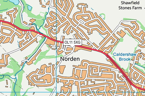OL11 5XG map - OS VectorMap District (Ordnance Survey) OL11 5XG map - OS VectorMap District (Ordnance Survey)