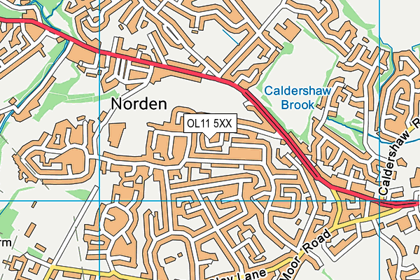 OL11 5XX map - OS VectorMap District (Ordnance Survey) OL11 5XX map - OS VectorMap District (Ordnance Survey)