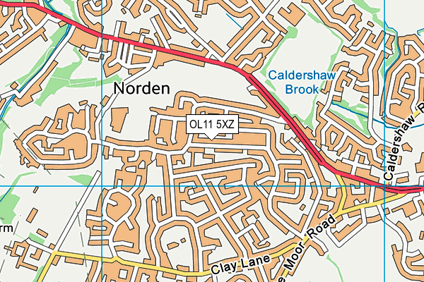 OL11 5XZ map - OS VectorMap District (Ordnance Survey) OL11 5XZ map - OS VectorMap District (Ordnance Survey)