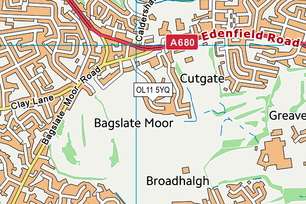 OL11 5YQ map - OS VectorMap District (Ordnance Survey)