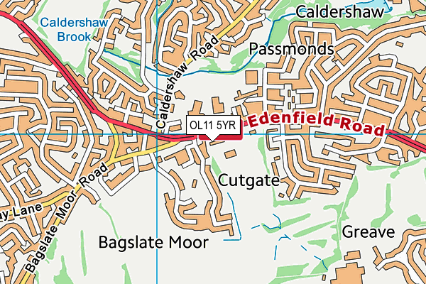OL11 5YR map - OS VectorMap District (Ordnance Survey) OL11 5YR map - OS VectorMap District (Ordnance Survey)