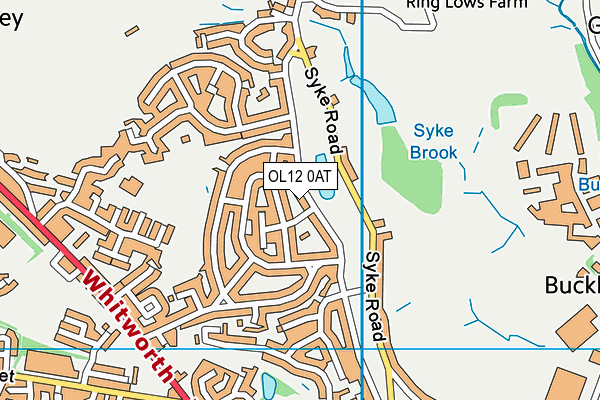 OL12 0AT map - OS VectorMap District (Ordnance Survey) OL12 0AT map - OS VectorMap District (Ordnance Survey)
