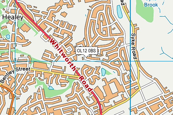 OL12 0BS map - OS VectorMap District (Ordnance Survey) OL12 0BS map - OS VectorMap District (Ordnance Survey)