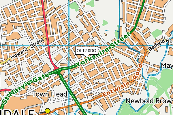 OL12 0DQ map - OS VectorMap District (Ordnance Survey) OL12 0DQ map - OS VectorMap District (Ordnance Survey)