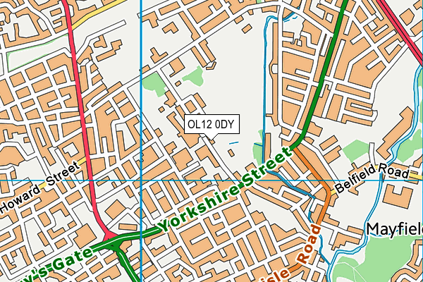 OL12 0DY map - OS VectorMap District (Ordnance Survey) OL12 0DY map - OS VectorMap District (Ordnance Survey)
