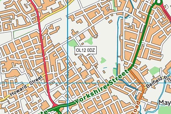 OL12 0DZ map - OS VectorMap District (Ordnance Survey) OL12 0DZ map - OS VectorMap District (Ordnance Survey)