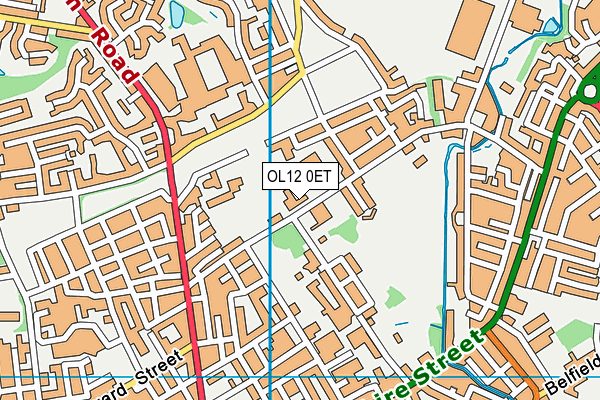 OL12 0ET map - OS VectorMap District (Ordnance Survey) OL12 0ET map - OS VectorMap District (Ordnance Survey)