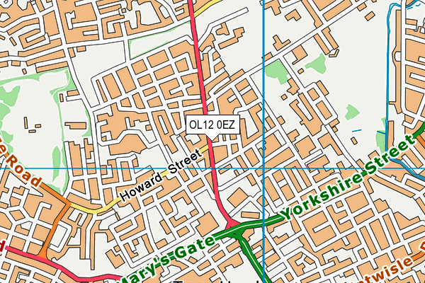 OL12 0EZ map - OS VectorMap District (Ordnance Survey) OL12 0EZ map - OS VectorMap District (Ordnance Survey)
