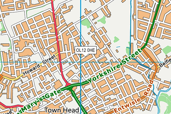 OL12 0HE map - OS VectorMap District (Ordnance Survey) OL12 0HE map - OS VectorMap District (Ordnance Survey)