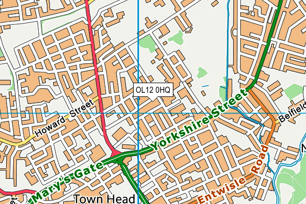 OL12 0HQ map - OS VectorMap District (Ordnance Survey) OL12 0HQ map - OS VectorMap District (Ordnance Survey)