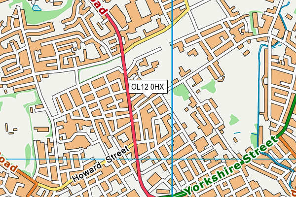 OL12 0HX map - OS VectorMap District (Ordnance Survey) OL12 0HX map - OS VectorMap District (Ordnance Survey)