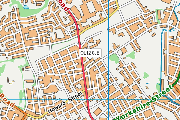 OL12 0JE map - OS VectorMap District (Ordnance Survey) OL12 0JE map - OS VectorMap District (Ordnance Survey)