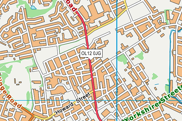 OL12 0JG map - OS VectorMap District (Ordnance Survey) OL12 0JG map - OS VectorMap District (Ordnance Survey)