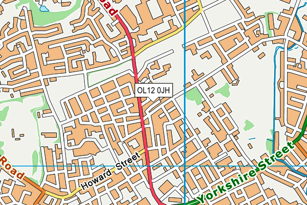 OL12 0JH map - OS VectorMap District (Ordnance Survey) OL12 0JH map - OS VectorMap District (Ordnance Survey)