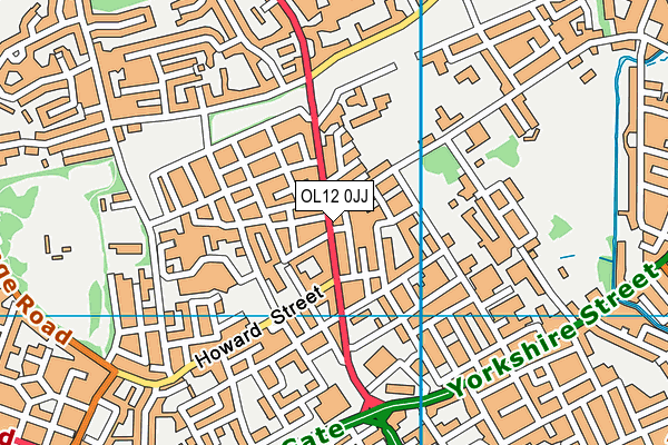 OL12 0JJ map - OS VectorMap District (Ordnance Survey) OL12 0JJ map - OS VectorMap District (Ordnance Survey)