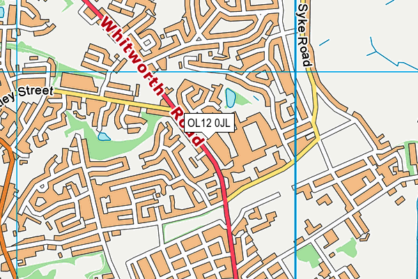 OL12 0JL map - OS VectorMap District (Ordnance Survey)