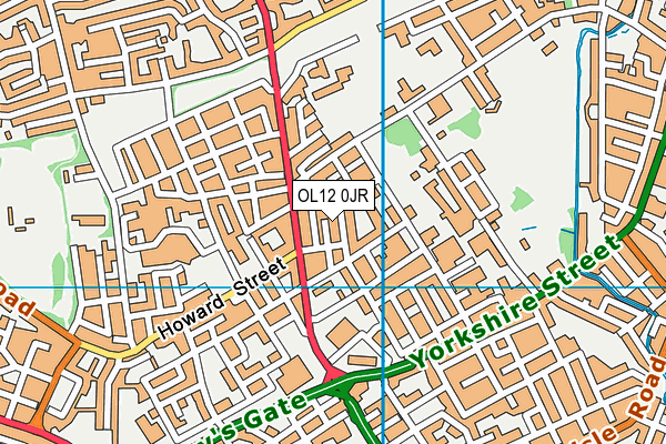OL12 0JR map - OS VectorMap District (Ordnance Survey) OL12 0JR map - OS VectorMap District (Ordnance Survey)
