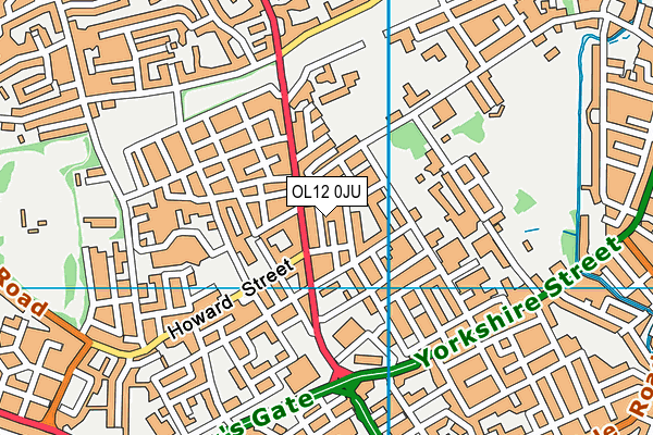 OL12 0JU map - OS VectorMap District (Ordnance Survey) OL12 0JU map - OS VectorMap District (Ordnance Survey)