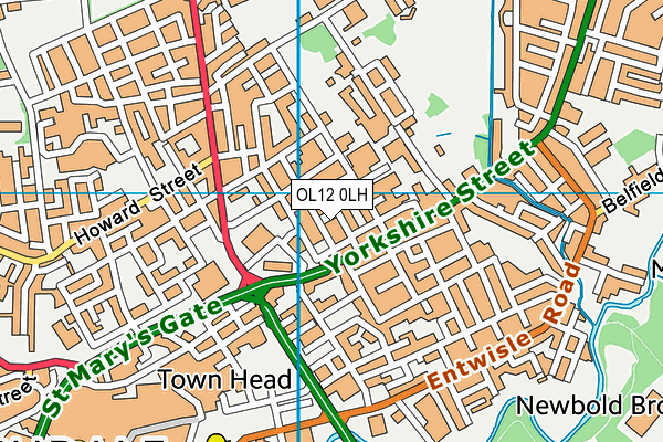 OL12 0LH map - OS VectorMap District (Ordnance Survey) OL12 0LH map - OS VectorMap District (Ordnance Survey)