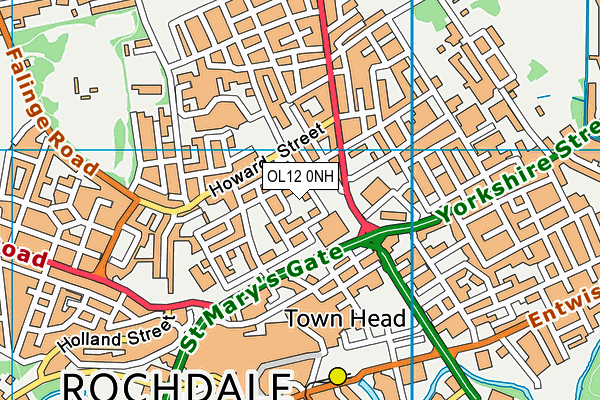 OL12 0NH map - OS VectorMap District (Ordnance Survey) OL12 0NH map - OS VectorMap District (Ordnance Survey)