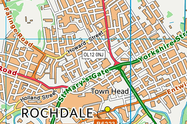OL12 0NJ map - OS VectorMap District (Ordnance Survey) OL12 0NJ map - OS VectorMap District (Ordnance Survey)