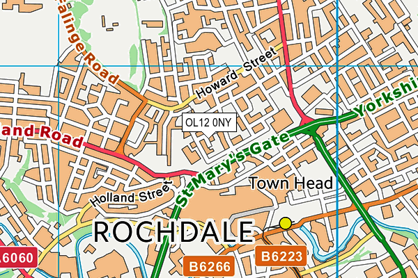 OL12 0NY map - OS VectorMap District (Ordnance Survey) OL12 0NY map - OS VectorMap District (Ordnance Survey)